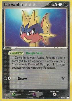 2007 Pokemon EX Power Keepers #47/108 Carvanha Front