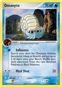 2007 Pokemon EX Power Keepers #56/108 Omanyte Front