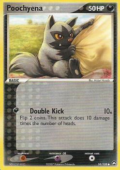 2007 Pokemon EX Power Keepers #58/108 Poochyena Front