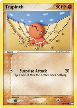 2007 Pokemon EX Power Keepers #68/108 Trapinch Front