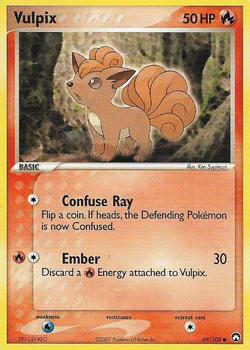 2007 Pokemon EX Power Keepers #69/108 Vulpix Front