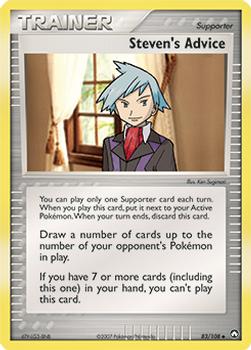 2007 Pokemon EX Power Keepers #83/108 Steven's Advice Front