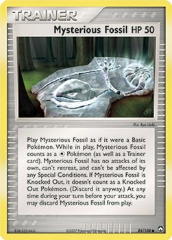 2007 Pokemon EX Power Keepers #85/108 Mysterious Fossil Front