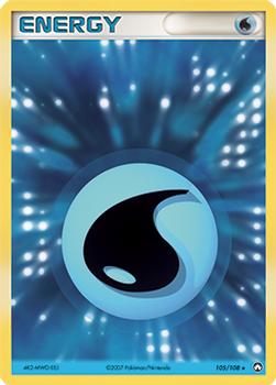 2007 Pokemon EX Power Keepers #105/108 Water Energy Front