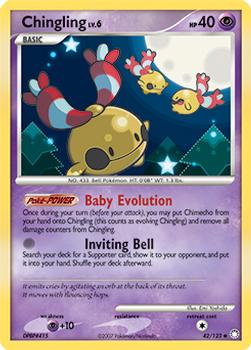 2007 Pokemon Diamond & Pearl Mysterious Treasures #42/123 Chingling Front