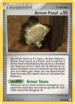 2007 Pokemon Diamond & Pearl Mysterious Treasures #116/123 Armor Fossil Front