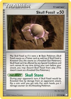 2007 Pokemon Diamond & Pearl Mysterious Treasures #117/123 Skull Fossil Front