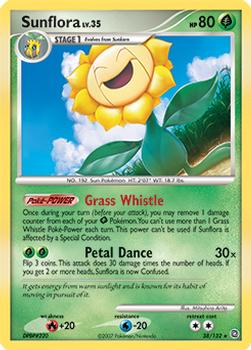 2007 Pokemon Diamond & Pearl Secret Wonders #38/132 Sunflora Front