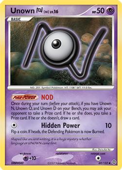 2007 Pokemon Diamond & Pearl Secret Wonders #69/132 Unown N Front