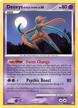 2008 Pokemon Diamond & Pearl Legends Awakened #24/146 Deoxys Attack Forme Front