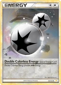2010 Pokemon HeartGold & SoulSilver #103/123 Double Colorless Energy Front