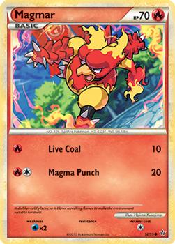 2010 Pokemon HeartGold & SoulSilver Unleashed #52/95 Magmar Front