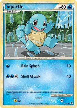 2010 Pokemon HeartGold & SoulSilver Unleashed #63/95 Squirtle Front