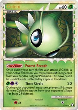 2010 Pokemon HeartGold & SoulSilver Triumphant #92/102 Celebi Front