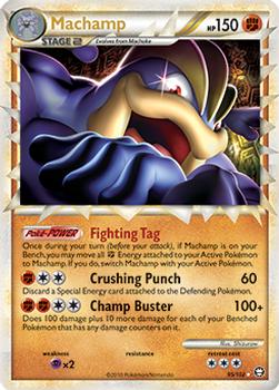 2010 Pokemon HeartGold & SoulSilver Triumphant #95/102 Machamp Front