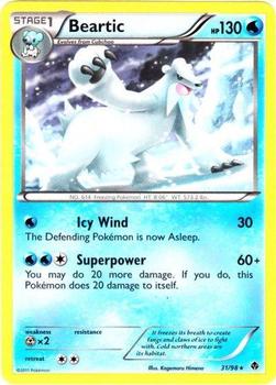 2011 Pokemon Black & White Emerging Powers #31/98 Beartic Front