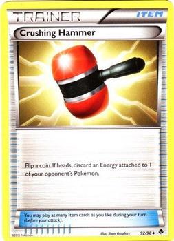 2011 Pokemon Black & White Emerging Powers #92/98 Crushing Hammer Front