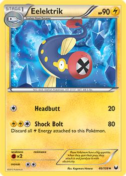 2012 Pokemon Black & White Dark Explorers #46 Eelektrik Front