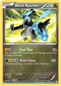 2012 Pokemon Black & White Boundaries Crossed #100 Black Kyurem Front