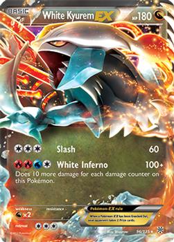2013 Pokemon Black & White Plasma Storm #96 White Kyurem EX Front
