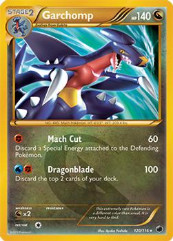 2013 Pokemon Black & White Plasma Freeze #120/116 Garchomp Front