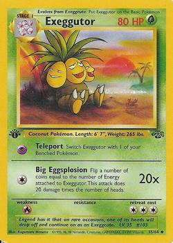 1999 Pokemon Jungle 1st Edition #35/64 Exeggutor Front