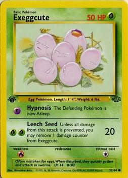 1999 Pokemon Jungle 1st Edition #52/64 Exeggcute Front