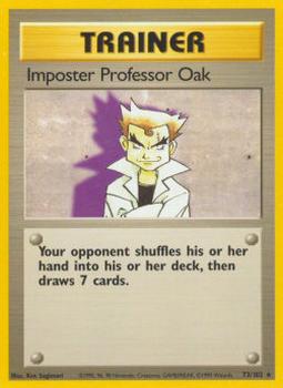 1999 Pokemon Shadowless #73/102 Imposter Professor Oak Front