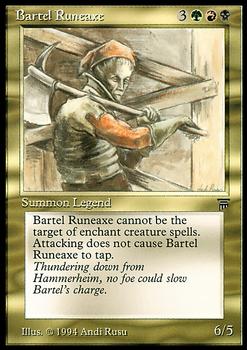1994 Magic the Gathering Legends #NNO Bartel Runeaxe Front