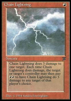 1994 Magic the Gathering Legends #NNO Chain Lightning Front