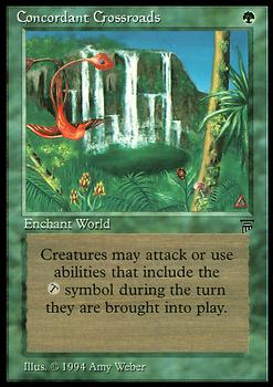 1994 Magic the Gathering Legends #NNO Concordant Crossroads Front