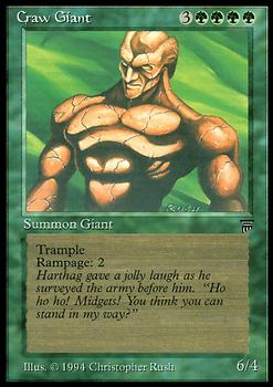 1994 Magic the Gathering Legends #NNO Craw Giant Front