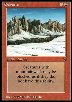 1994 Magic the Gathering Legends #NNO Crevasse Front