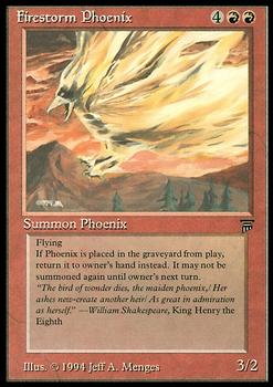 1994 Magic the Gathering Legends #NNO Firestorm Phoenix Front