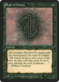 1994 Magic the Gathering Legends #NNO Glyph of Doom Front
