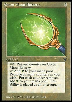 1994 Magic the Gathering Legends #NNO Green Mana Battery Front