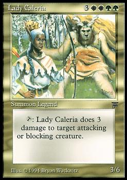 1994 Magic the Gathering Legends #NNO Lady Caleria Front