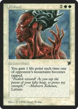1994 Magic the Gathering Legends #NNO Lifeblood Front