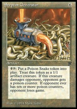 1994 Magic the Gathering Legends #NNO Serpent Generator Front