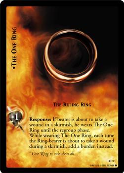 2002 Decipher Lord of the Rings CCG: The Two Towers #4C2 The One Ring, The Ruling Ring Front
