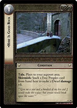 2002 Decipher Lord of the Rings CCG: The Two Towers #4C50 Here Is Good Rock Front