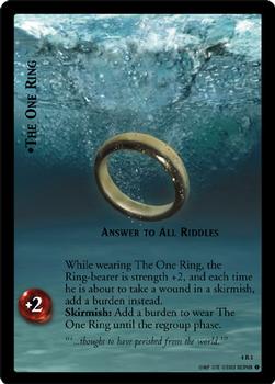 2002 Decipher Lord of the Rings CCG: The Two Towers #4R1 The One Ring, Answer To All Riddles Front