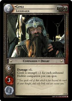 2002 Decipher Lord of the Rings CCG: The Two Towers #4R48 Gimli, Lockbearer Front