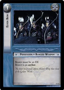 2002 Decipher Lord of the Rings CCG: The Two Towers #4U62 Elven Bow Front