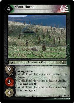 2003 Decipher Lord of the Rings Battle of Helm's Deep #5R125 Foul Horde (AI) Front