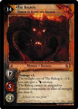 2003 Decipher Lord of the Rings Ents of Fangorn #6R76 The Balrog, Terror of Flame and Shadow Front