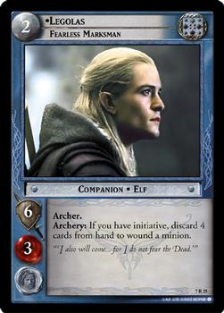 2003 Decipher Lord of the Rings The Return of the King #7R25 Legolas, Fearless Marksman Front