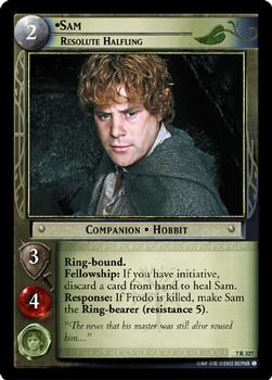 2003 Decipher Lord of the Rings The Return of the King #7R327 Sam, Resolute Halfling Front