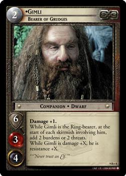 2004 Decipher Lord of the Rings Reflections #9R4 Gimli, Bearer of Grudges Front