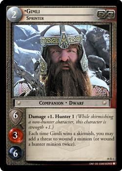 2007 Decipher Lord of the Rings CCG: Treachery and Deceit #18R1 Gimli, Sprinter Front
